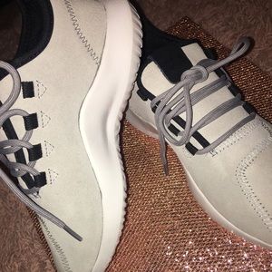 Grade school (kids) Adidas grey and black tubular